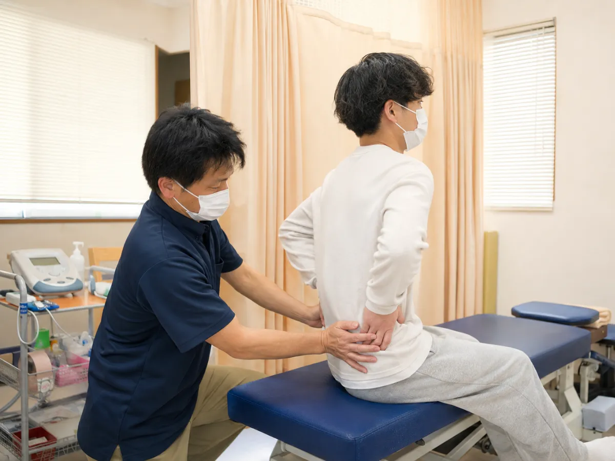院長が手技施術を行っている様子